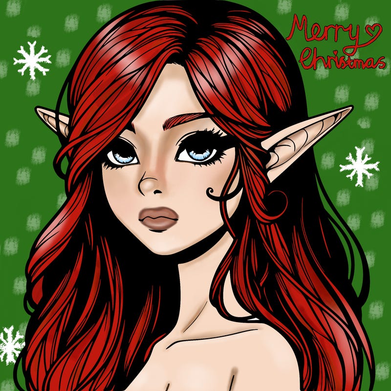 elf girl realistic dark fantasy