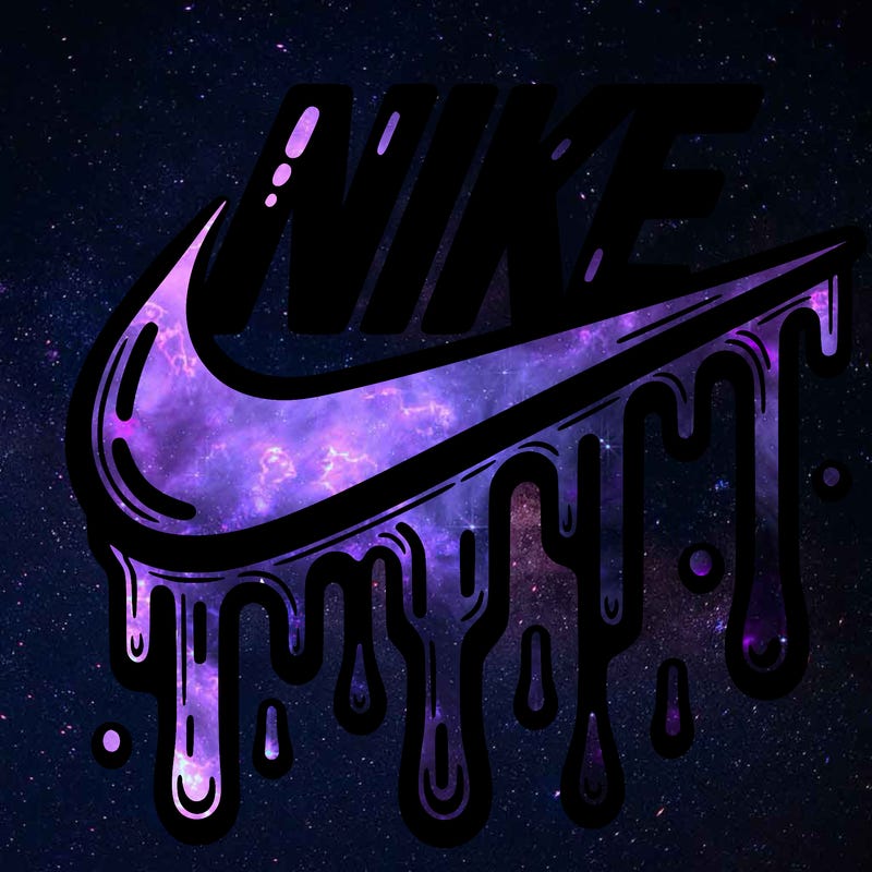 dripping nike logo