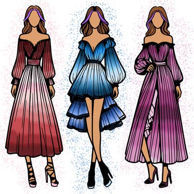 fashion models dresses