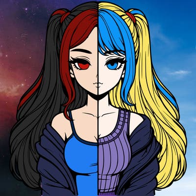 realistic girl split