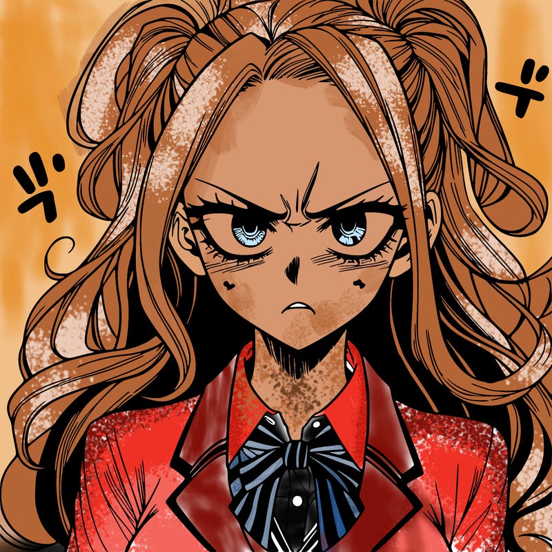 a really mad realistic manga girl