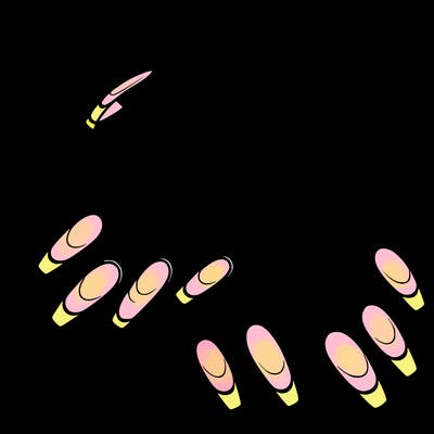 nails with french tips all white