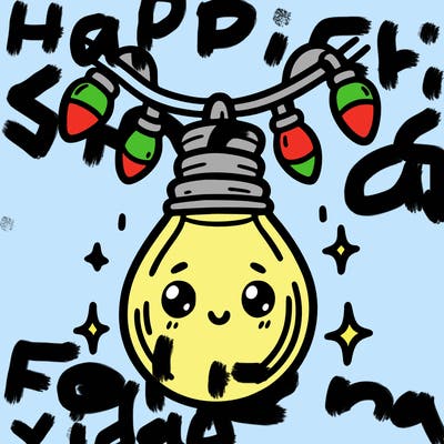 small bulb of a garland