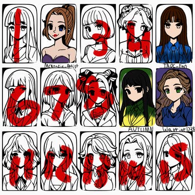 girls that look diffrent anime