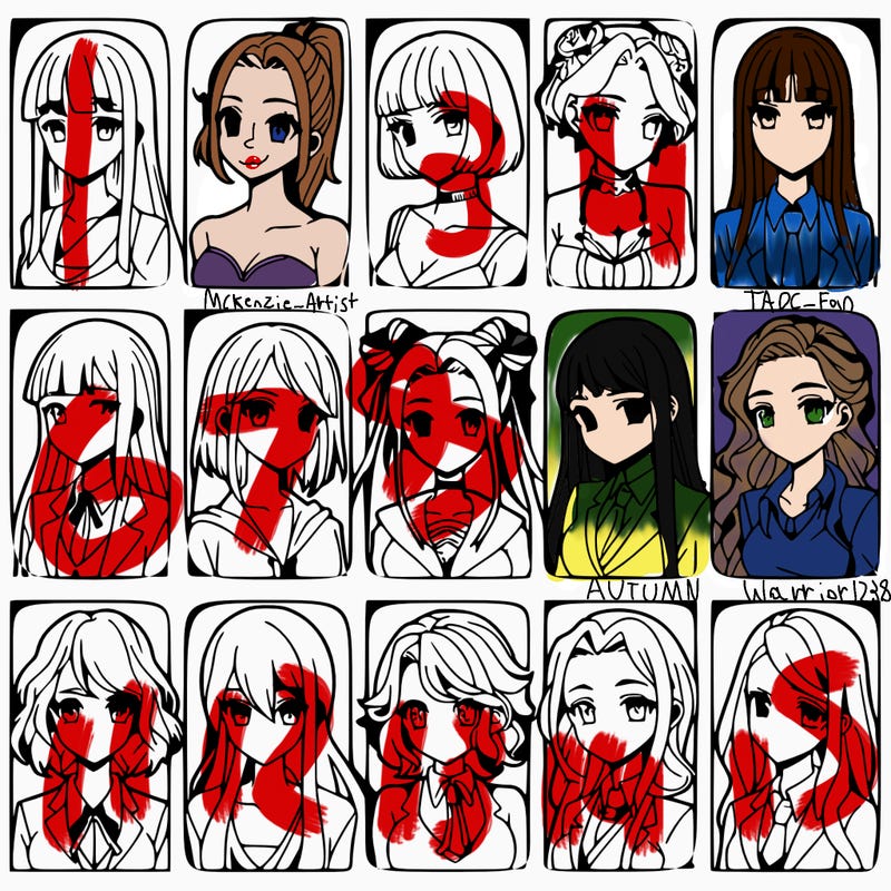 girls that look diffrent anime