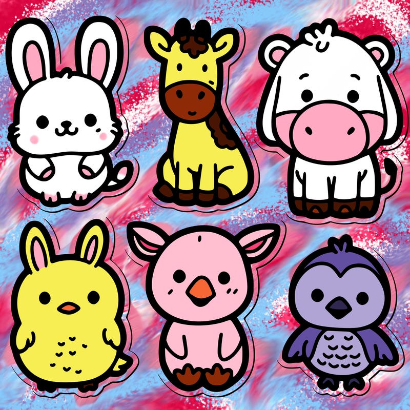 cute animal stickers