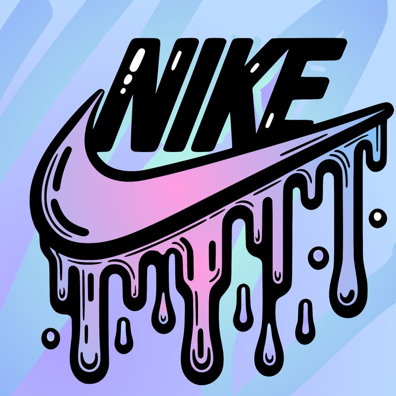 dripping nike logo