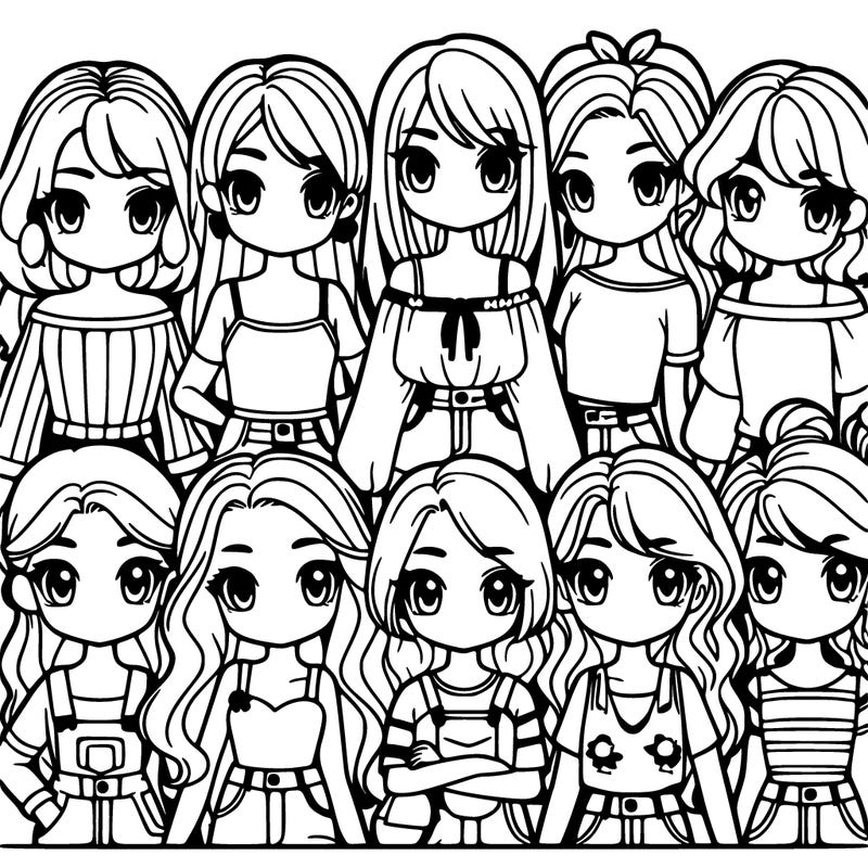 a group of 12 girls