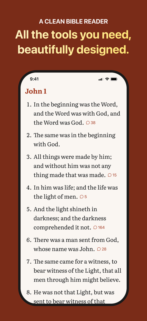 Bible Vod: Find God's Guidance - Bible Vod app showing a clean KJV Bible reader interface with scriptures from the book of John.