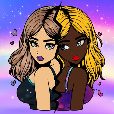 realistic girl split