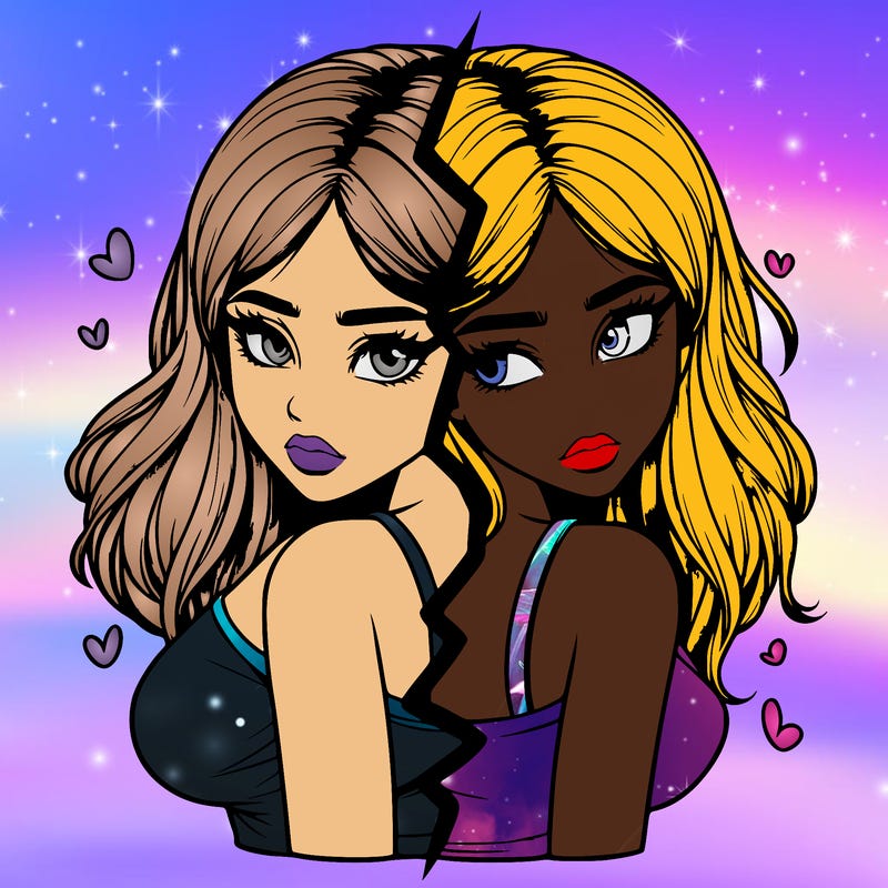 realistic girl split