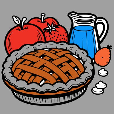 a pie of food