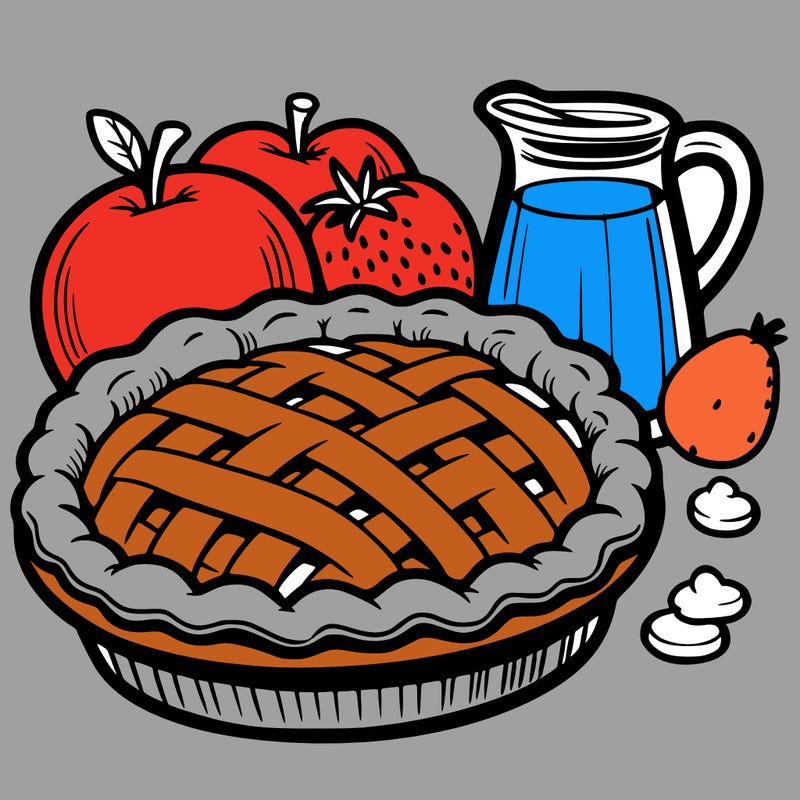 a pie of food