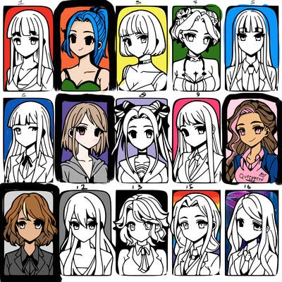 girls that look diffrent anime