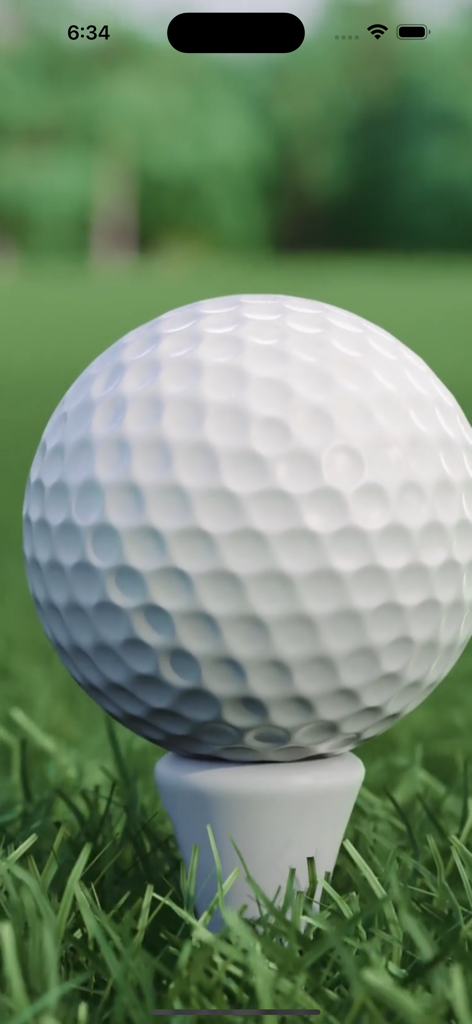 A white golf ball sitting on a white tee in a green grass field.