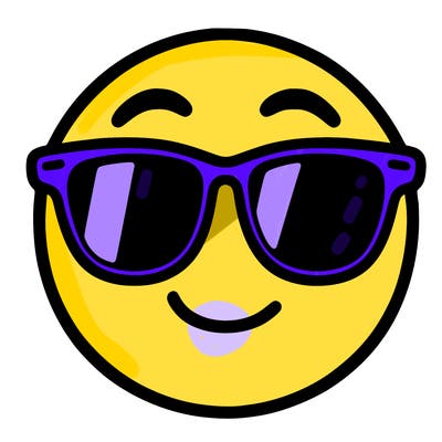 emoji with sunglasses