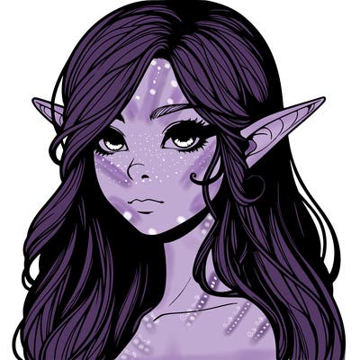 elf girl realistic dark fantasy