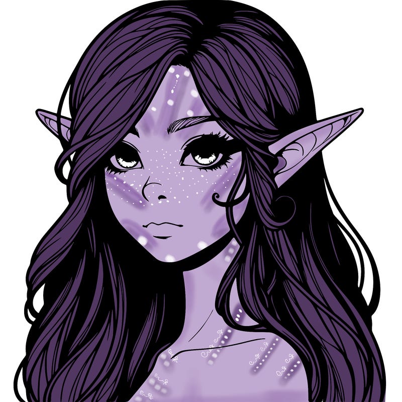 elf girl realistic dark fantasy