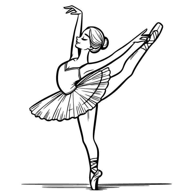 ballerina in a graceful arch