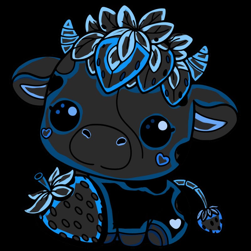 cute strawberry cow