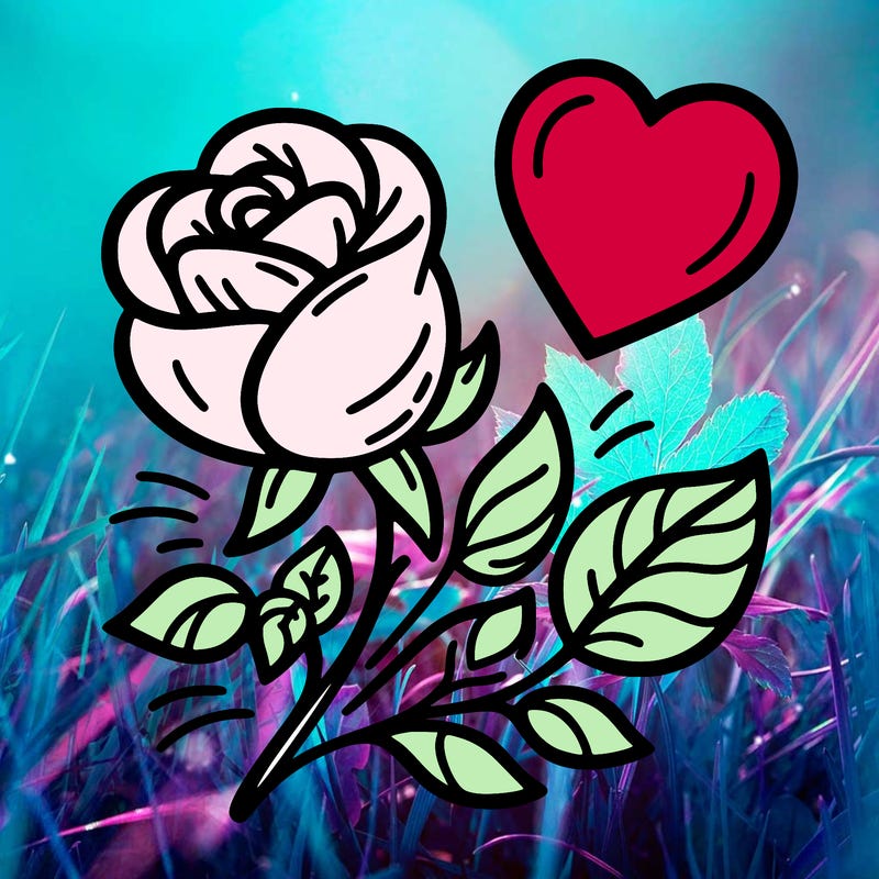 rose and heart