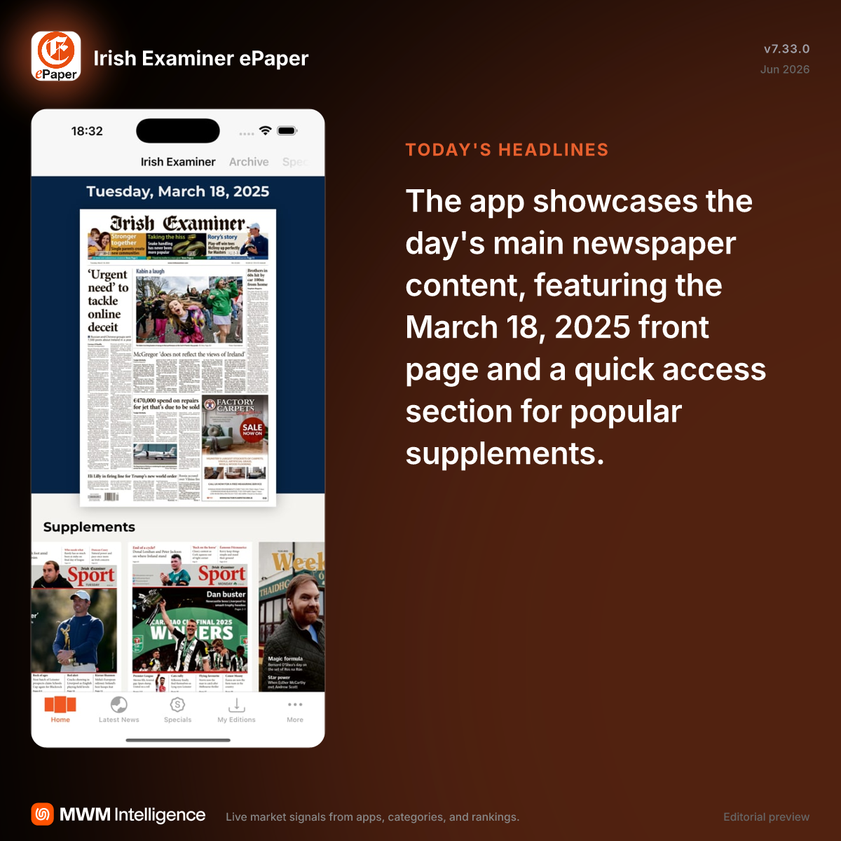 Irish Examiner ePaper - News App | MWM