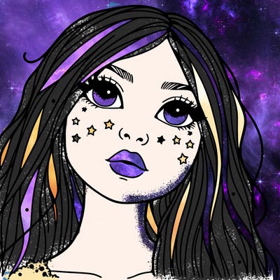 a beautiful girl with freckles that look like stars