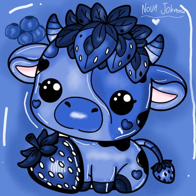 cute strawberry cow