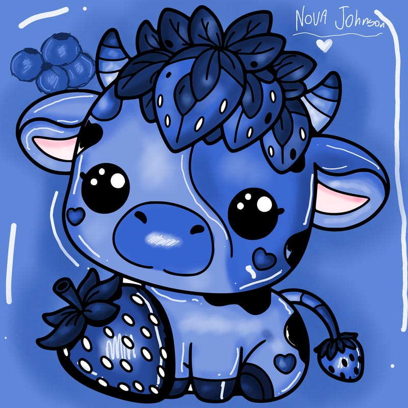 cute strawberry cow