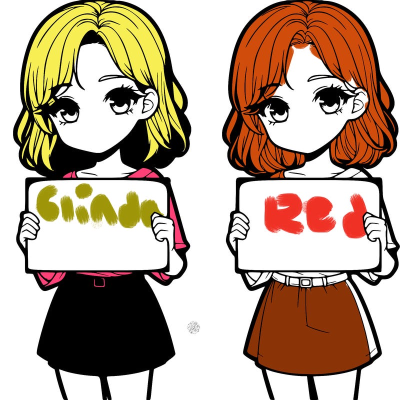 a realistic girl holding a sign