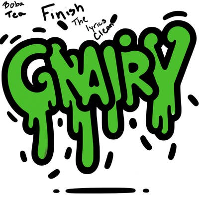 a word that has gnarly on it dripping