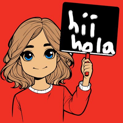 realistic girl holding up a sign