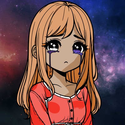 realistic girl crying