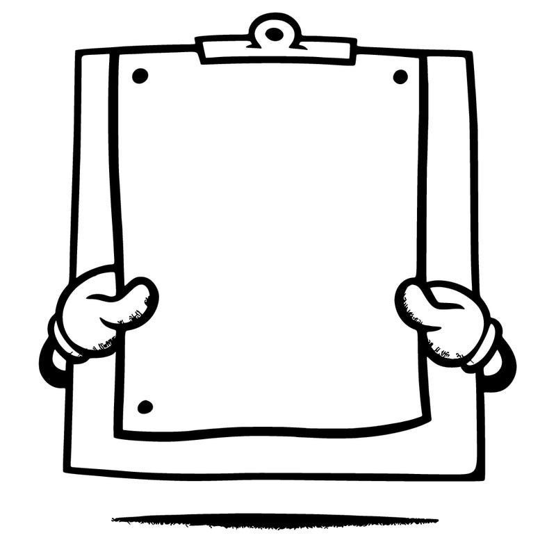 an empty paper with nothing