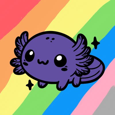 cute easy baby axolotl