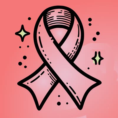 ribbon symbol of national breast cancer awareness month