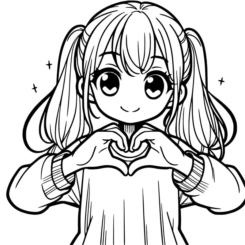 a girl making a heart with her hands