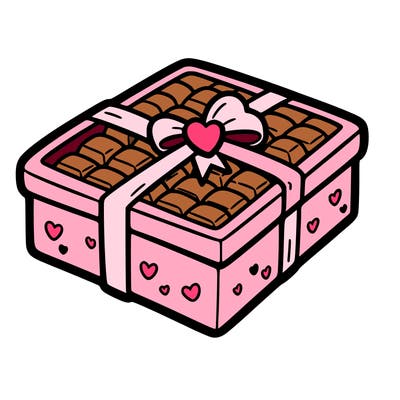 a box of chocolate for valentines day