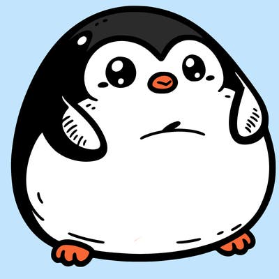 very chubby penguin