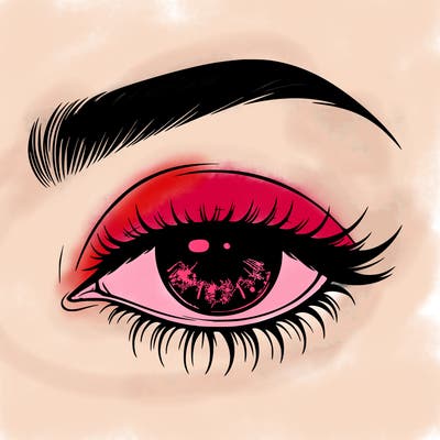 eye closed realistic