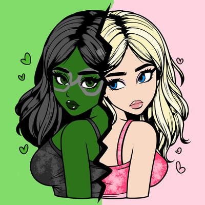 realistic girl split