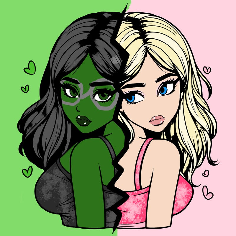 realistic girl split