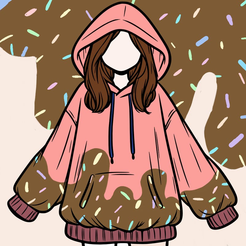 girl in oversized hoodie