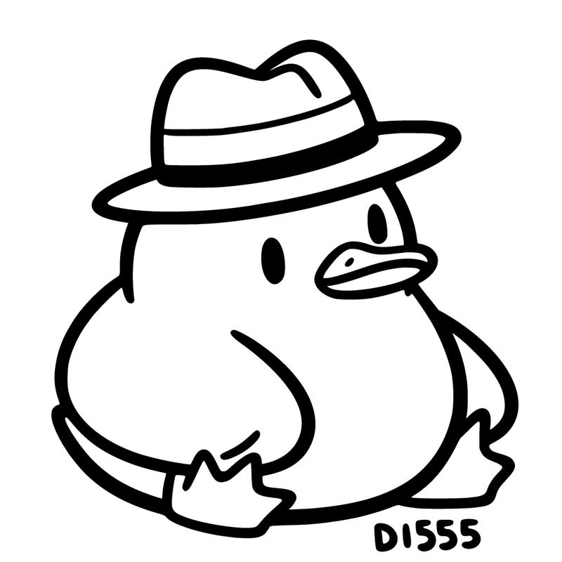 aesthetic duck with a hat