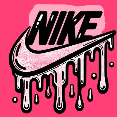 dripping nike logo