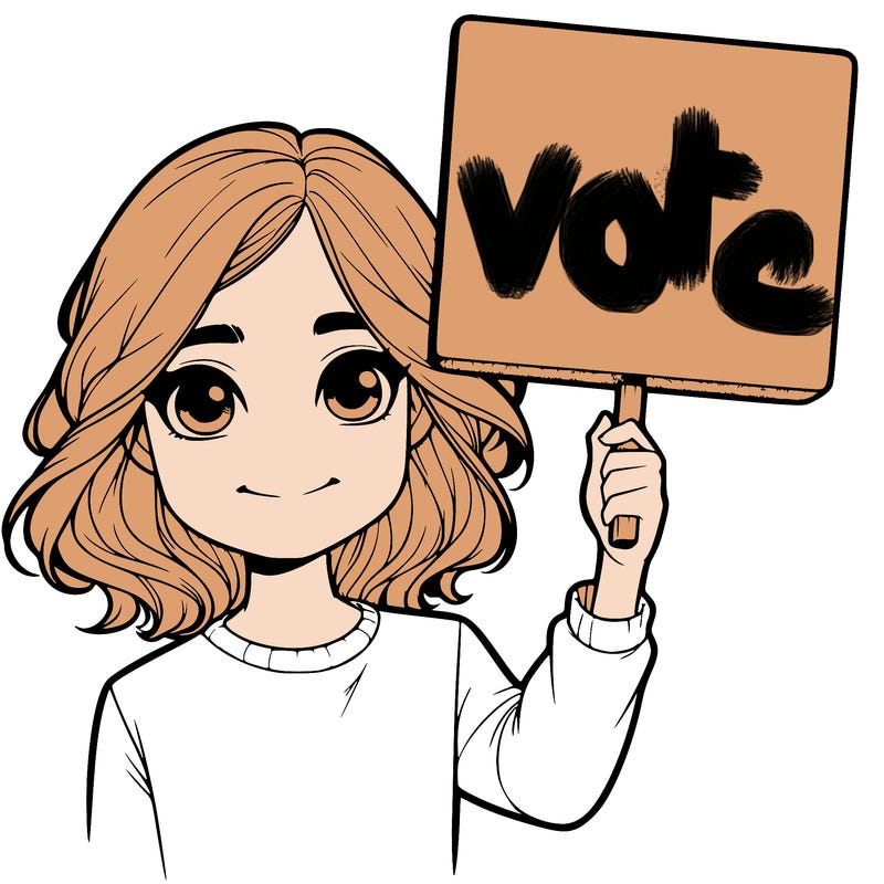 realistic girl holding up a sign