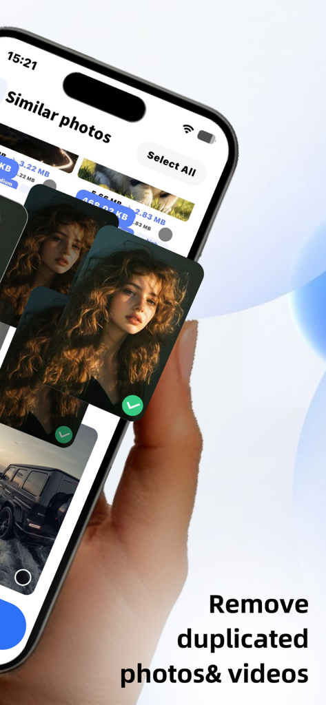 Ai Clean Master: Free Up Space - AI Clean Master app screen showing the option to remove duplicate and similar photos to free up storage