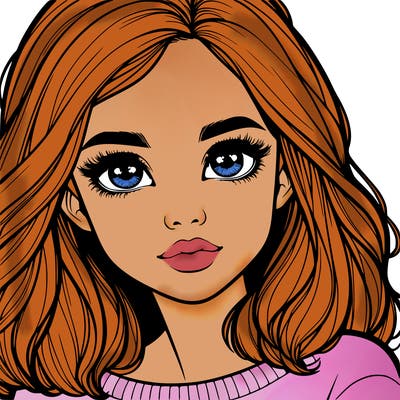 realistic girl whith cute eyes