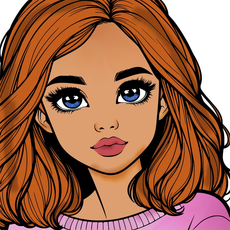 realistic girl whith cute eyes