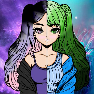 realistic girl split